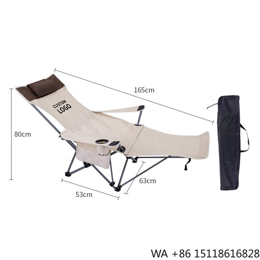 Outdoor Furniture - Portable Folding Reclining Chair Lightweight Adjustable