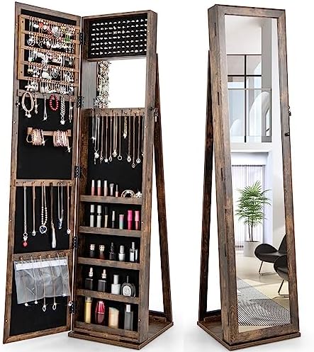 Full Length Mirror Jewelry Armoire - Jewelry Armoire with Full Length Mirror,
