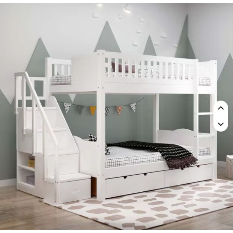 Bunk Bed With Stairs And Slide - Hot Sell Furniture Double Bed Kids