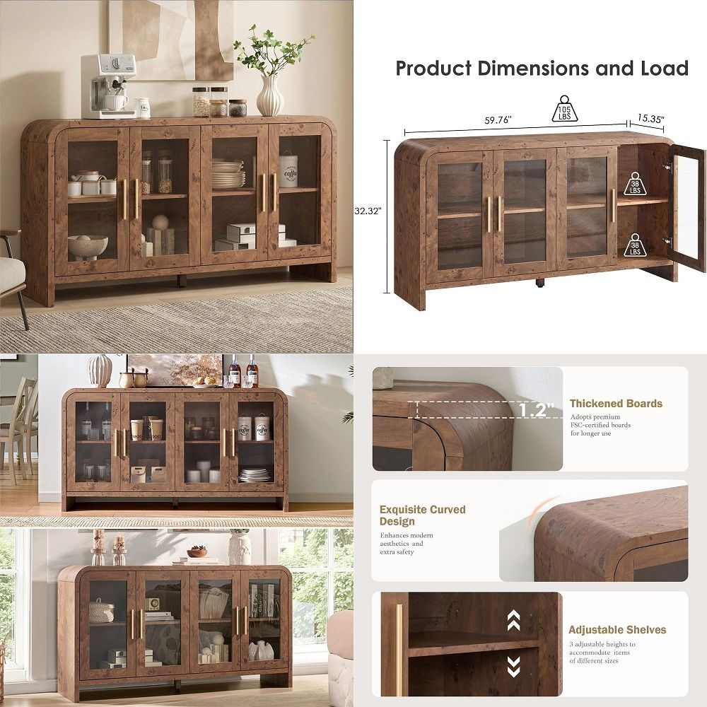 Tables - Sideboard Buffet Cabinet with Storage, Sideboard