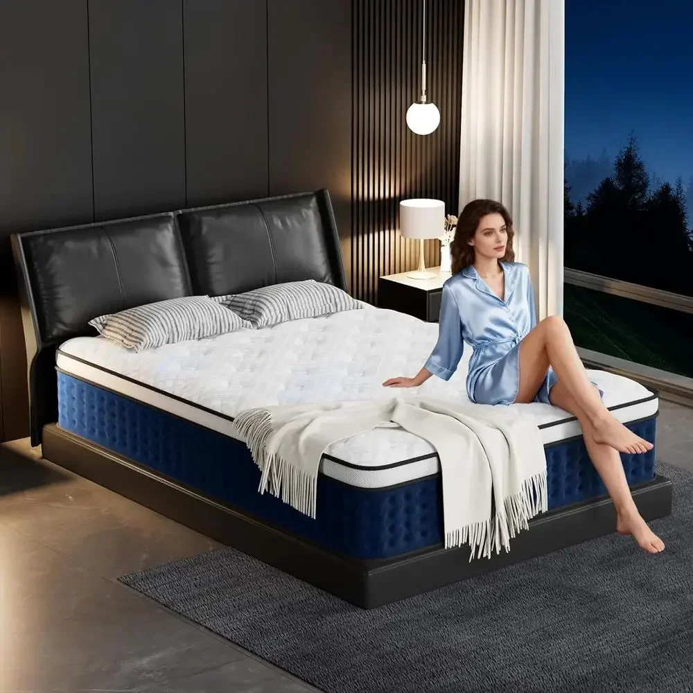 Memory Foam Mattress In A Box Queen - 12 Inch Hybrid Mattress Queen Size