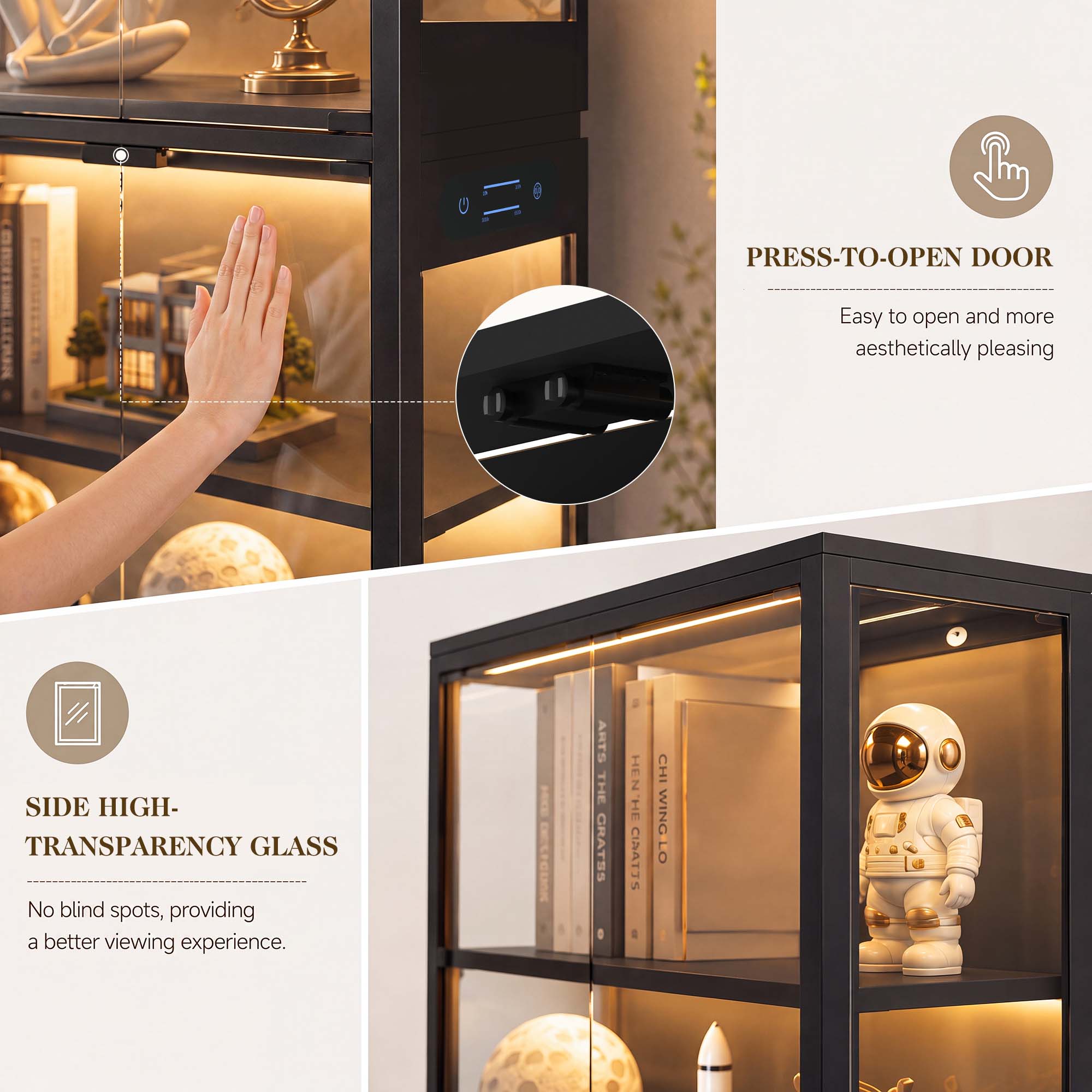 TCGBKAF 5‑Tier Display Cabinet - đánh giá và giá Storage