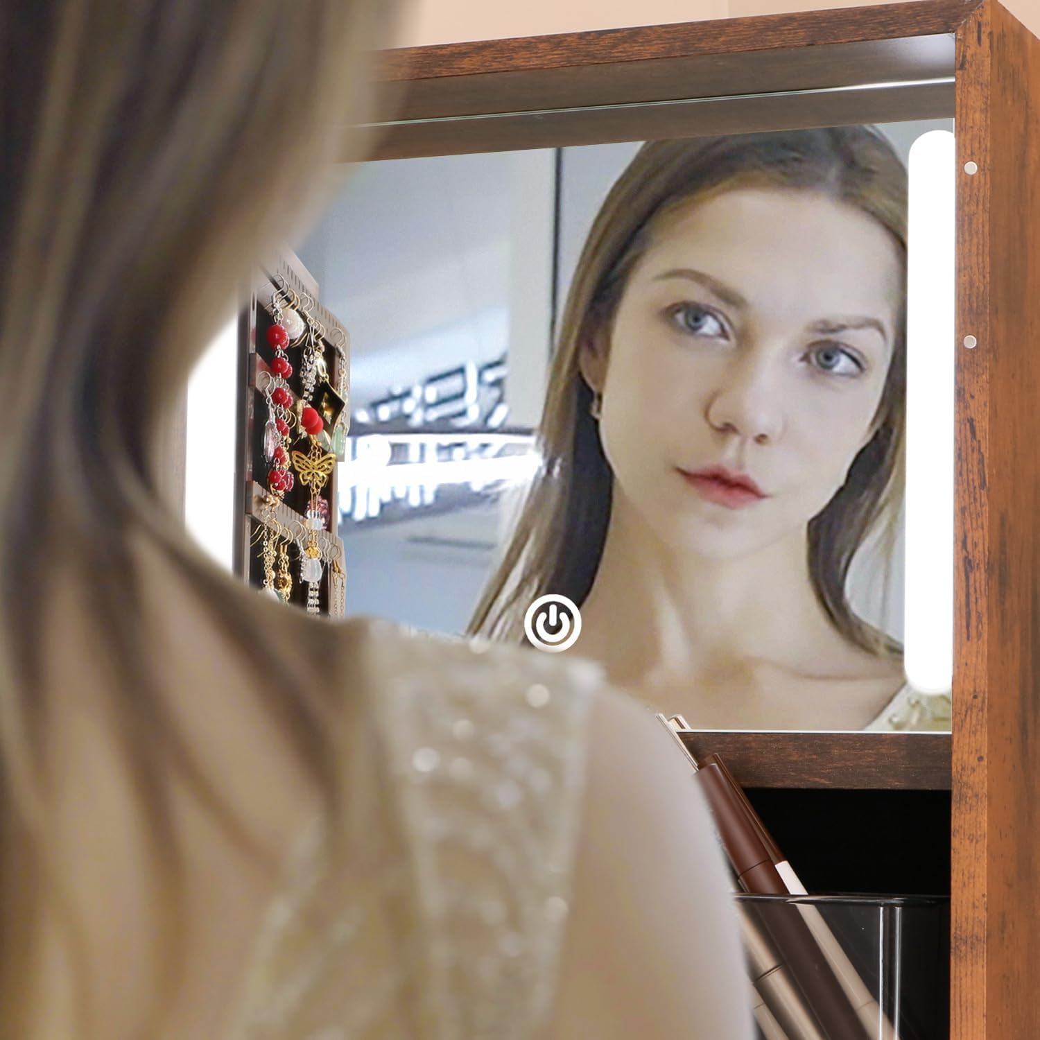 Rotating Jewelry Cabinet Vanit - đánh giá và giá Full Length Mirror Jewelry Armoire