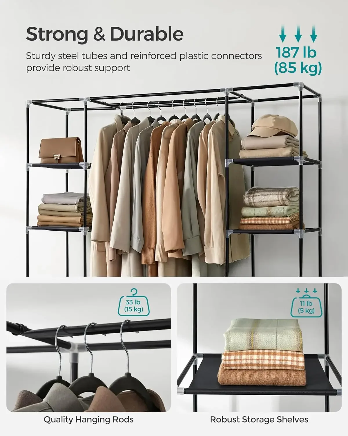 Cheng-Closet Wardrobe, Portabl - đánh giá và giá Wardrobe Closet Portable Fabric Cover