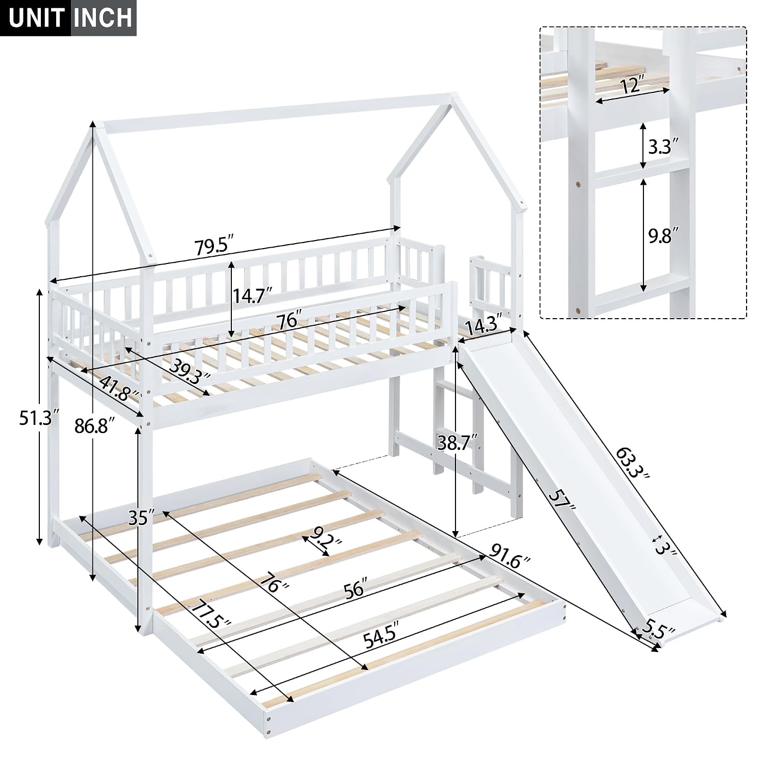 House Bunk Bed with Stairs and - đánh giá và giá Bunk Bed With Stairs And Slide