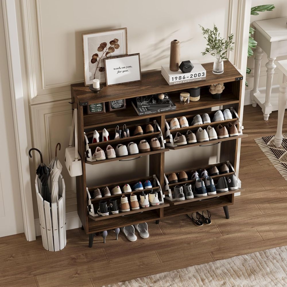 Shoe Cabinet with 4 lip Ders,a - đánh giá và giá Shoe Rack Cabinet Narrow Entryway