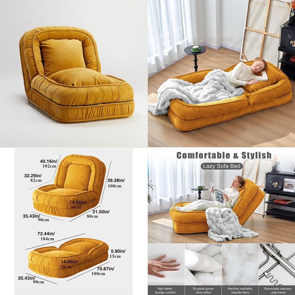 Foldable Lazy Sofa Bed Floor C - đánh giá và giá Sofas