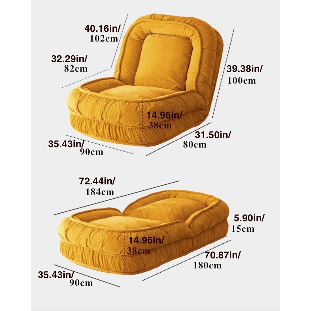 Foldable Lazy Sofa Bed Floor C - đánh giá và giá Sofas