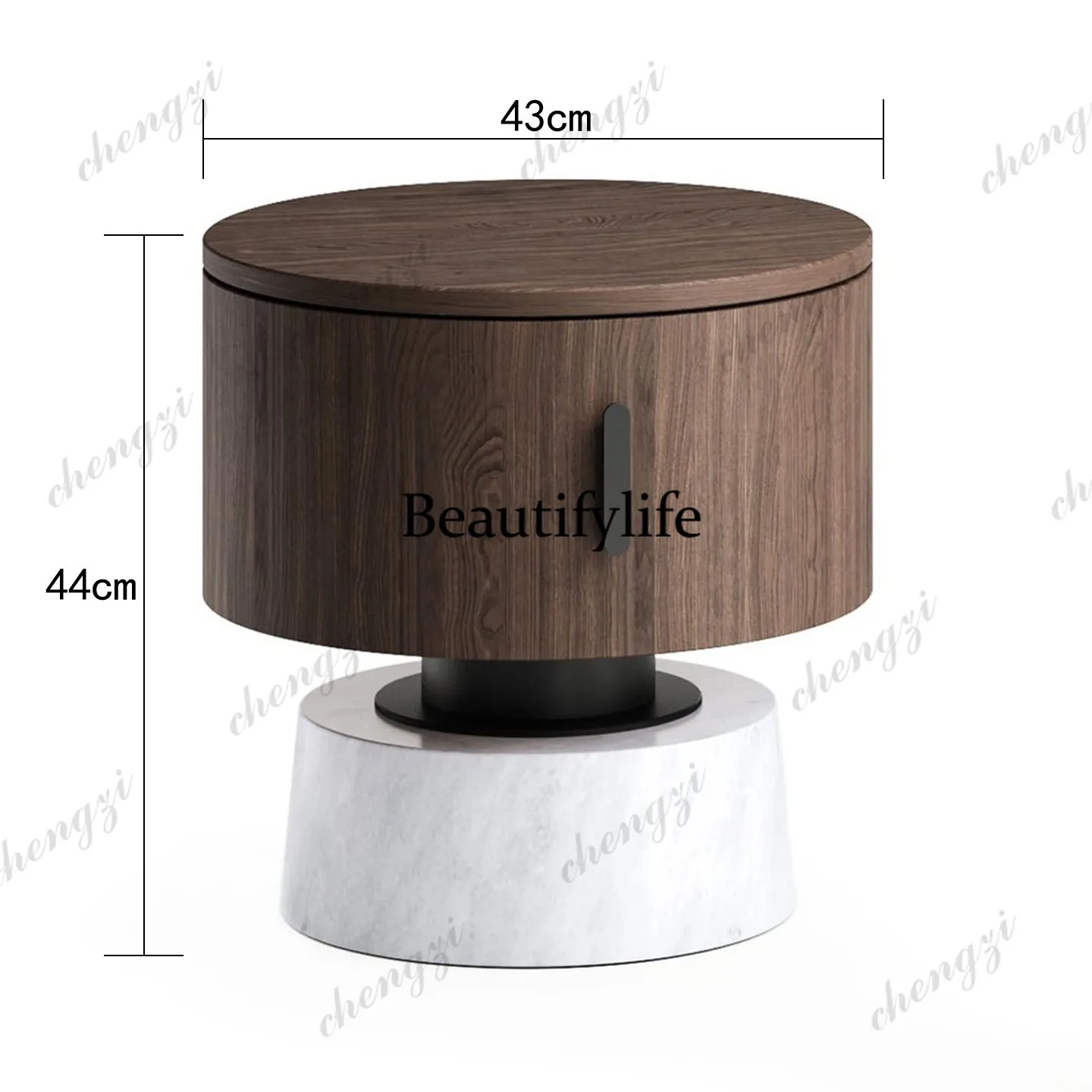 C178Round solid wood bedside t - đánh giá và giá Tables