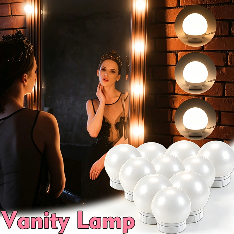 10 LED Vanity Mirror Light Bul - đánh giá và giá Dressing Table Vanity With Lighted Mirror