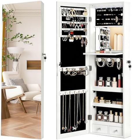 Lockable Jewelry Cabinet Organ - đánh giá và giá Full Length Mirror Jewelry Armoire