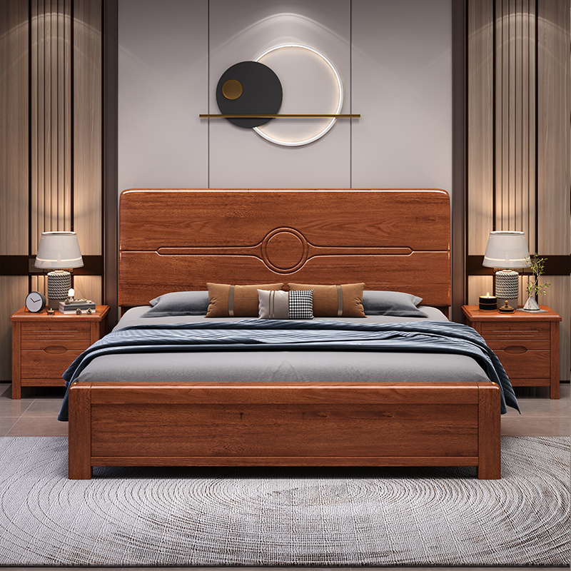 @￥Walnut Solid Wood Bed Simple - đánh giá và giá Gas Lift Storage Bed Hydraulic