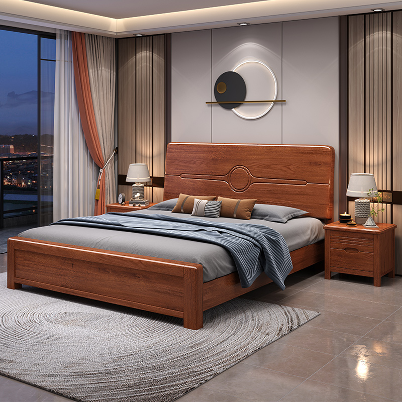 @￥Walnut Solid Wood Bed Simple - đánh giá và giá Gas Lift Storage Bed Hydraulic