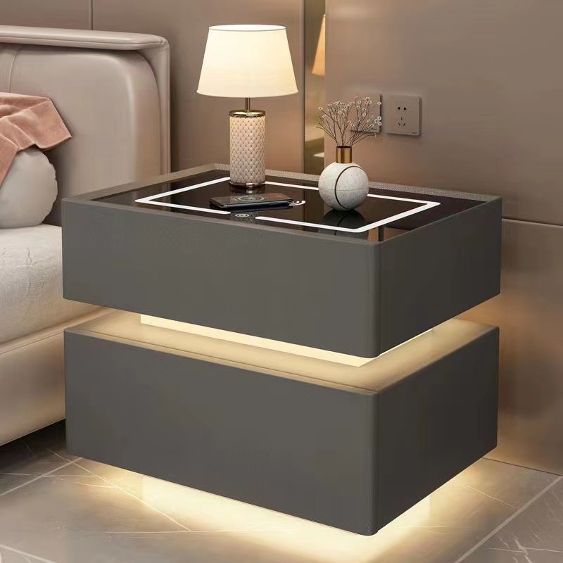 Modern Style Solid Wood Bedsid - đánh giá và giá Solid Wood Nightstand 2 Drawers