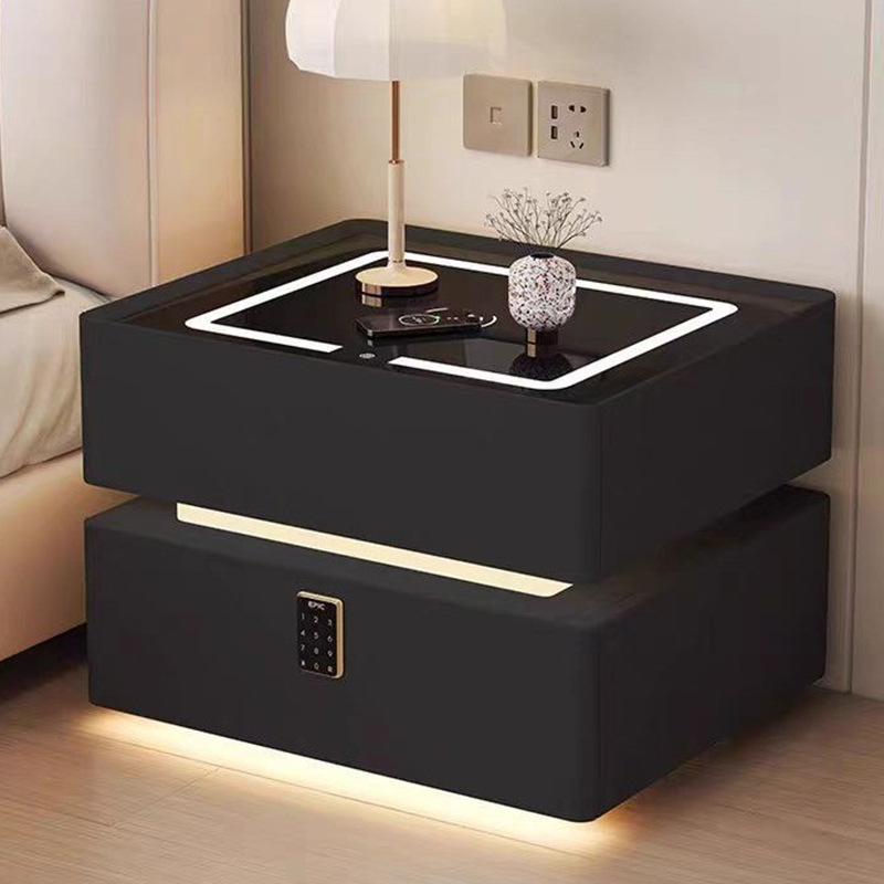 Modern Style Solid Wood Bedsid - đánh giá và giá Solid Wood Nightstand 2 Drawers