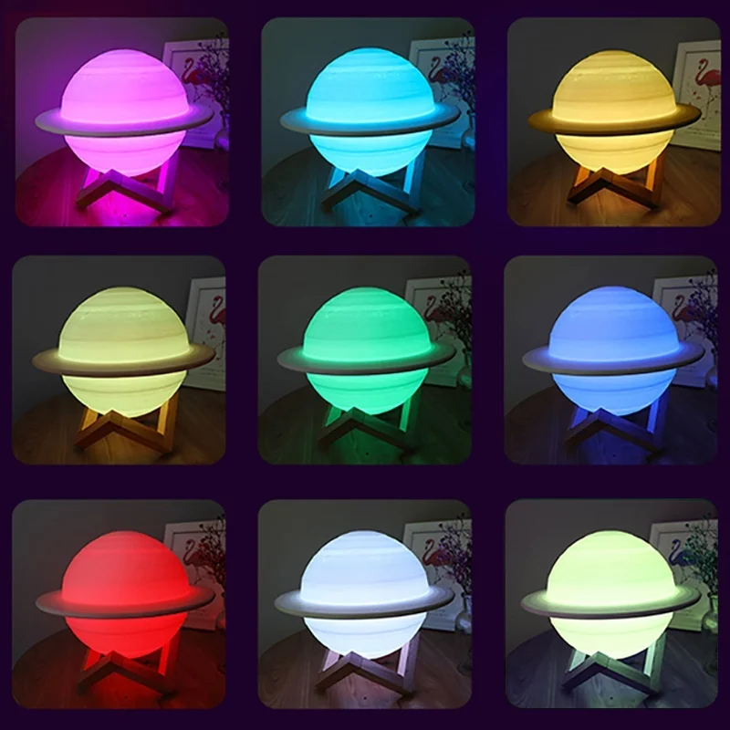 Đèn Ngủ LED 3D In Sao Thổ Đèn  - đánh giá và giá Floating Nightstand With Led Light