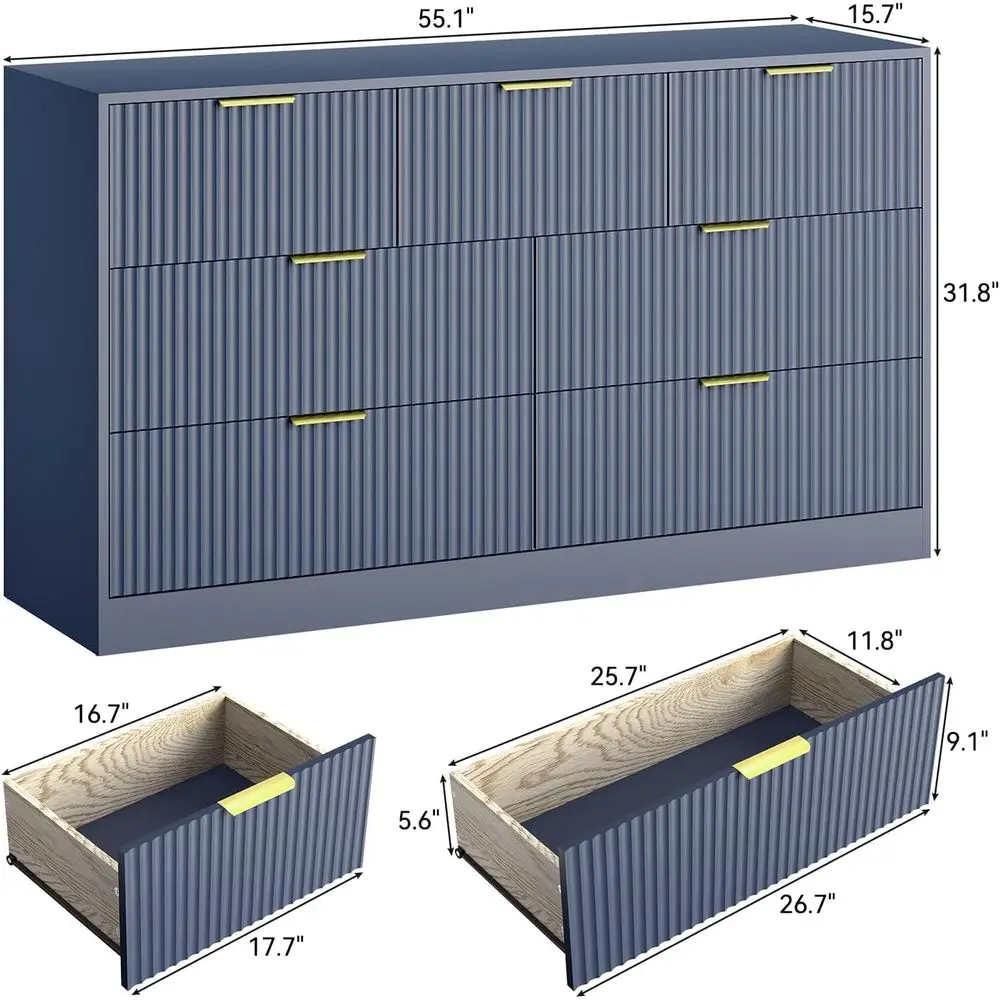 55 Wide Bedroom Dresser with D - đánh giá và giá Bedroom Furniture