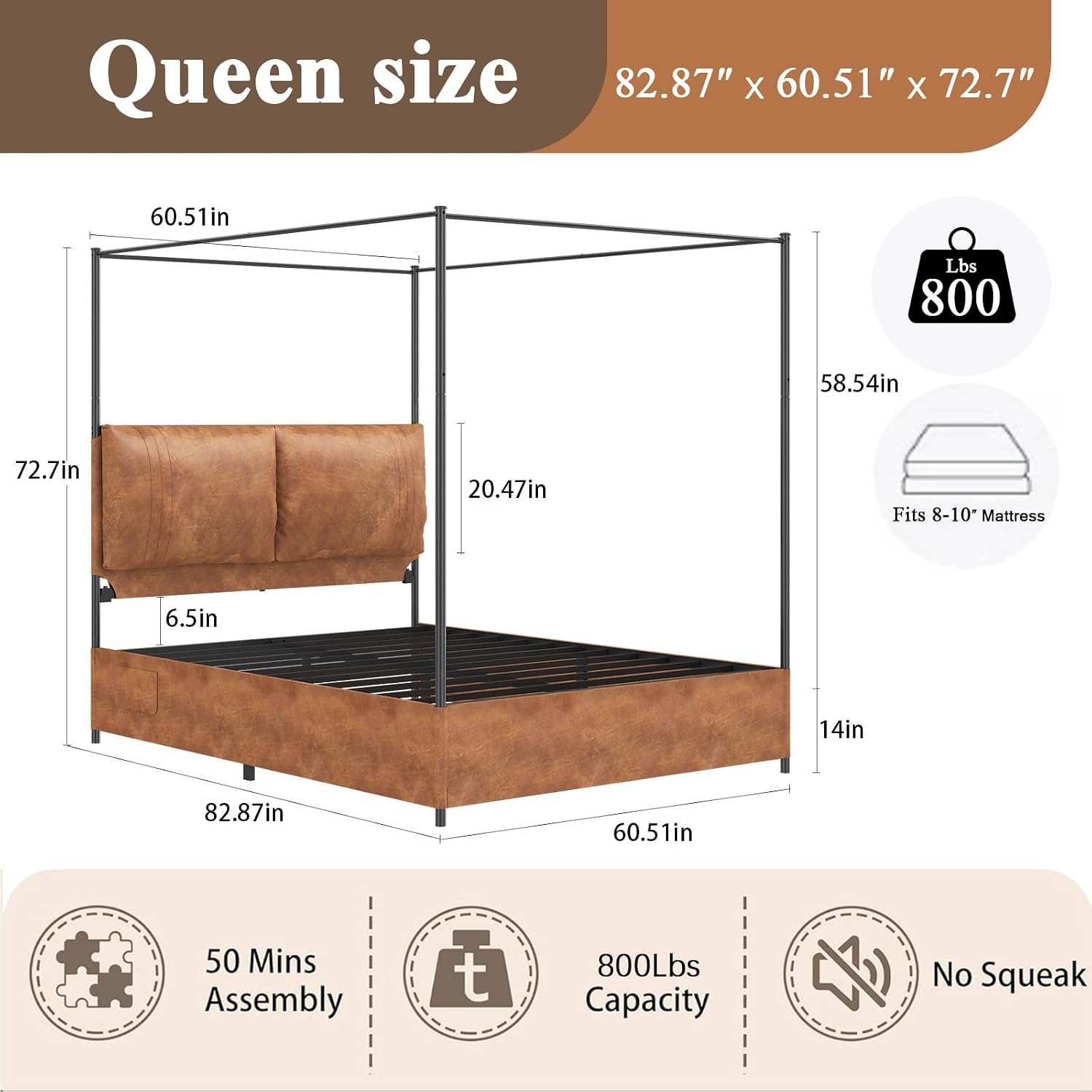 Queen Canopy Bed Frame with Ta - đánh giá và giá Canopy Bed Frame Metal Queen