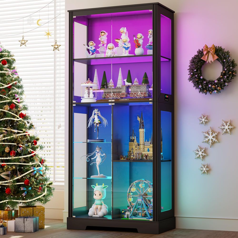 Lighted Corner Display Curio C - đánh giá và giá Storage