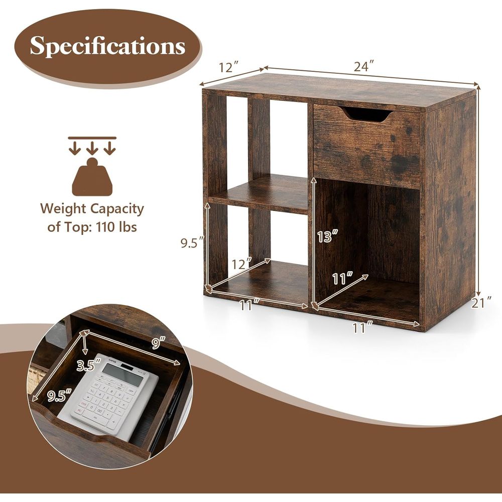 3-Tier Wooden Cube Bookshelf f - đánh giá và giá Storage