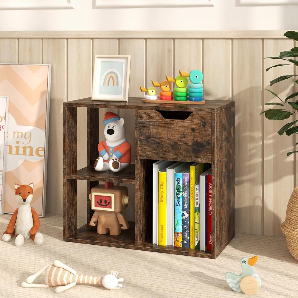 3-Tier Wooden Cube Bookshelf f - đánh giá và giá Storage