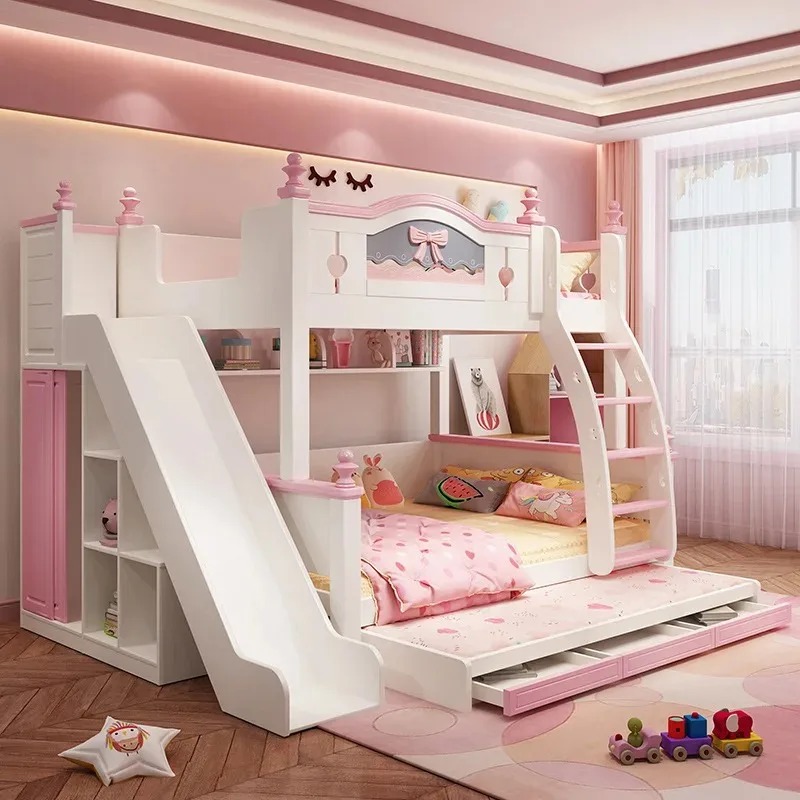 Children Bedroom Furniture Chi - đánh giá và giá Bunk Bed With Stairs And Slide