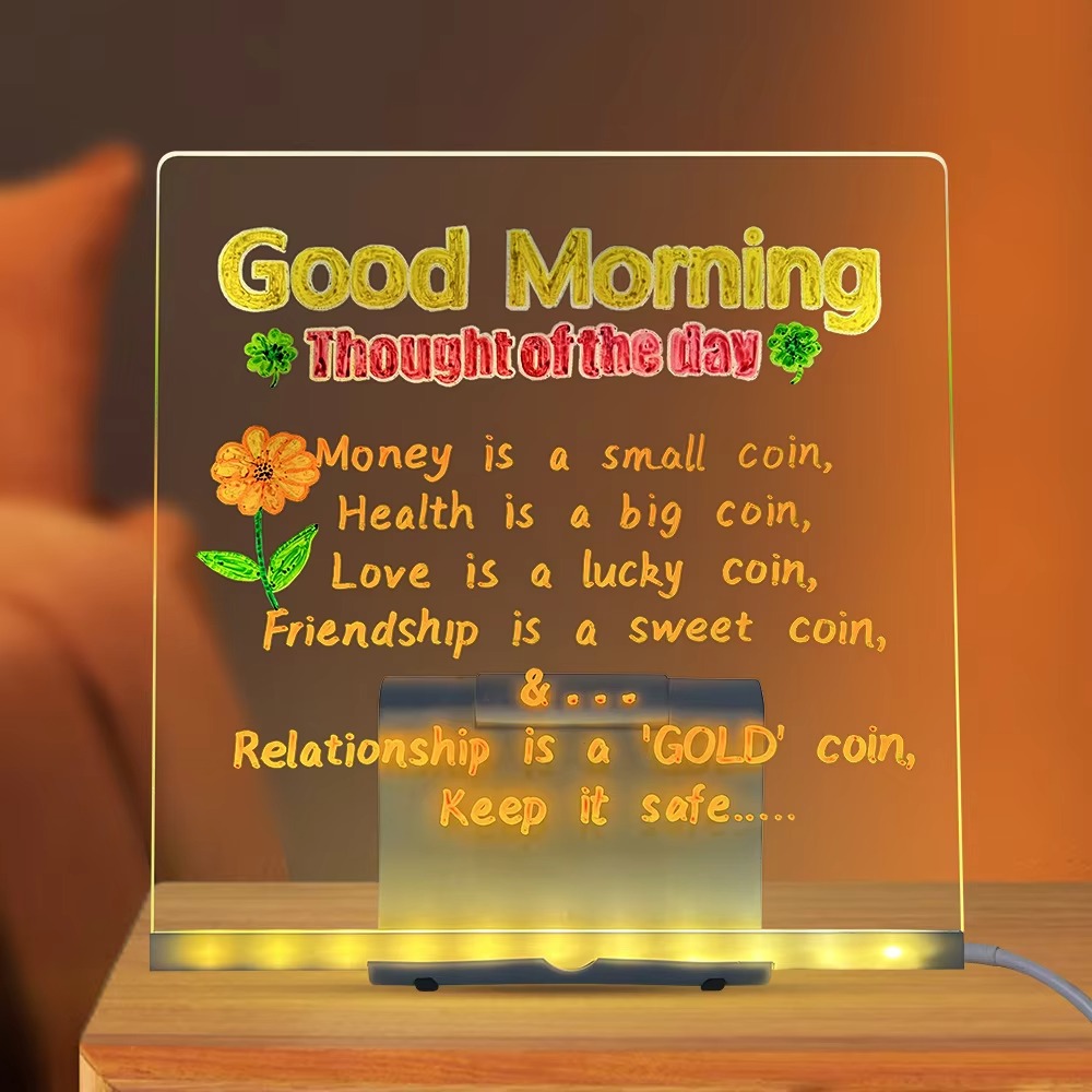LED Note Board DIY Acrylic Mes - đánh giá và giá Floating Nightstand With Led Light