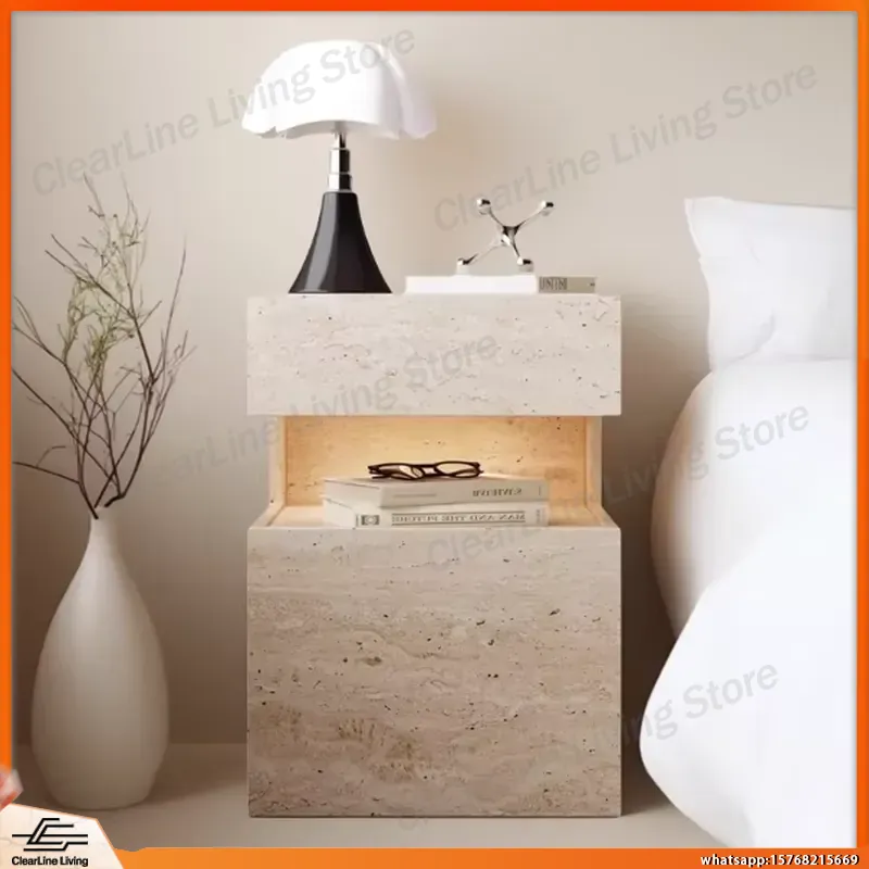 Solid Wood Nightstand Minimali - đánh giá và giá Floating Nightstand With Led Light