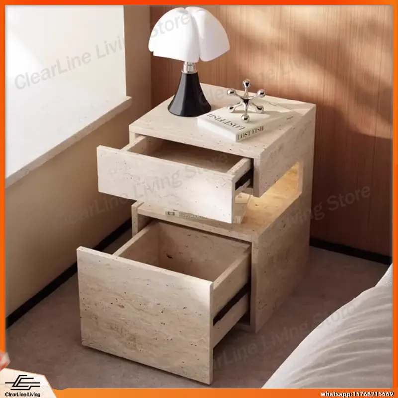 Solid Wood Nightstand Minimali - đánh giá và giá Floating Nightstand With Led Light