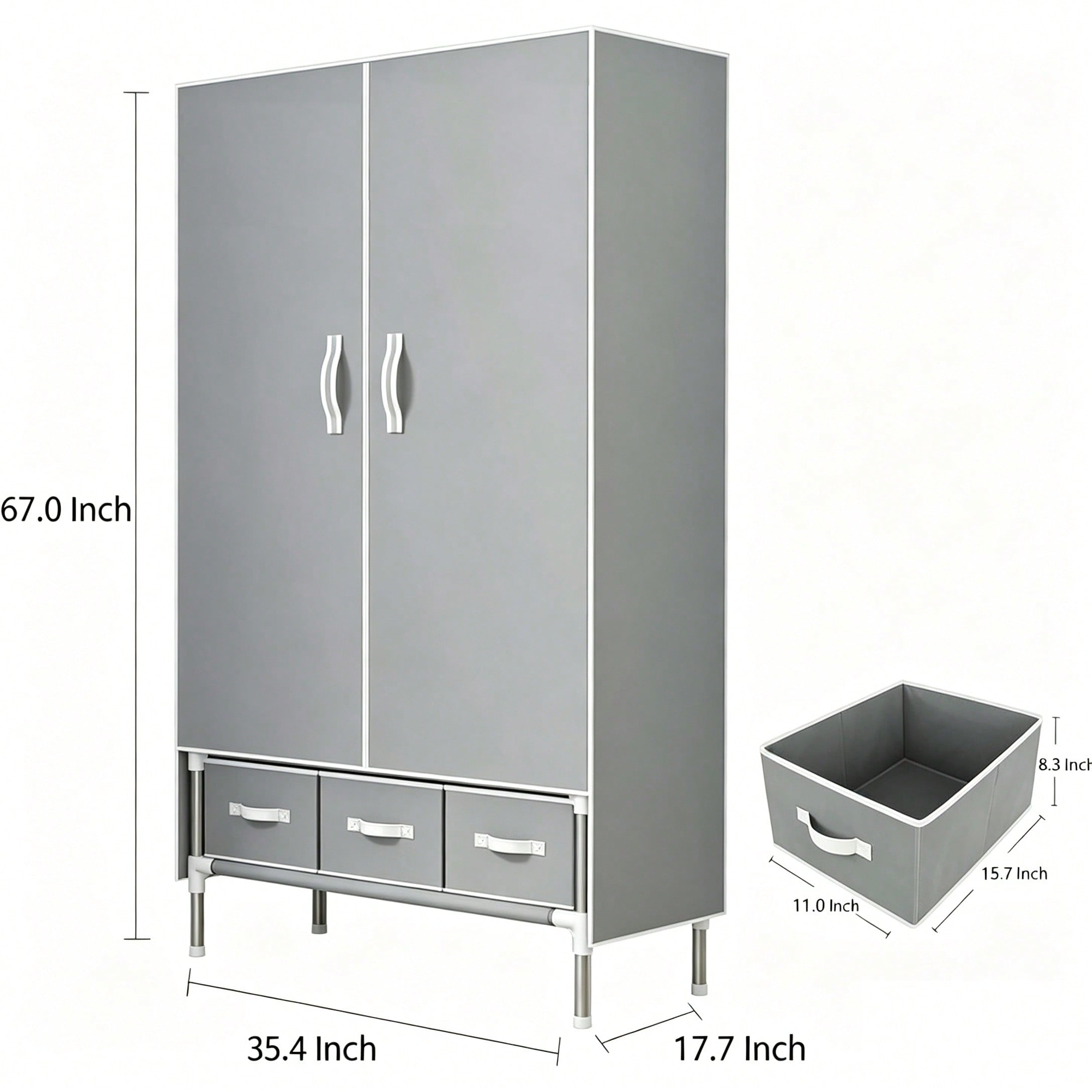 Portable Closet Wardrobe, 57.4 - đánh giá và giá Wardrobe Closet Portable Fabric Cover
