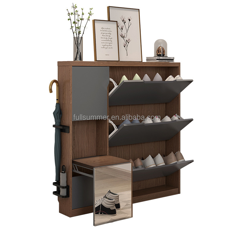 Slim Shoe Cabinet, 17cm/6.7 in - đánh giá và giá Shoe Rack Cabinet Narrow Entryway