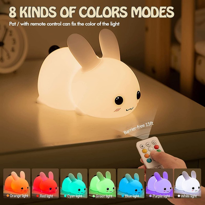 LED Rabbit Night Light Remote  - đánh giá và giá Floating Nightstand With Led Light