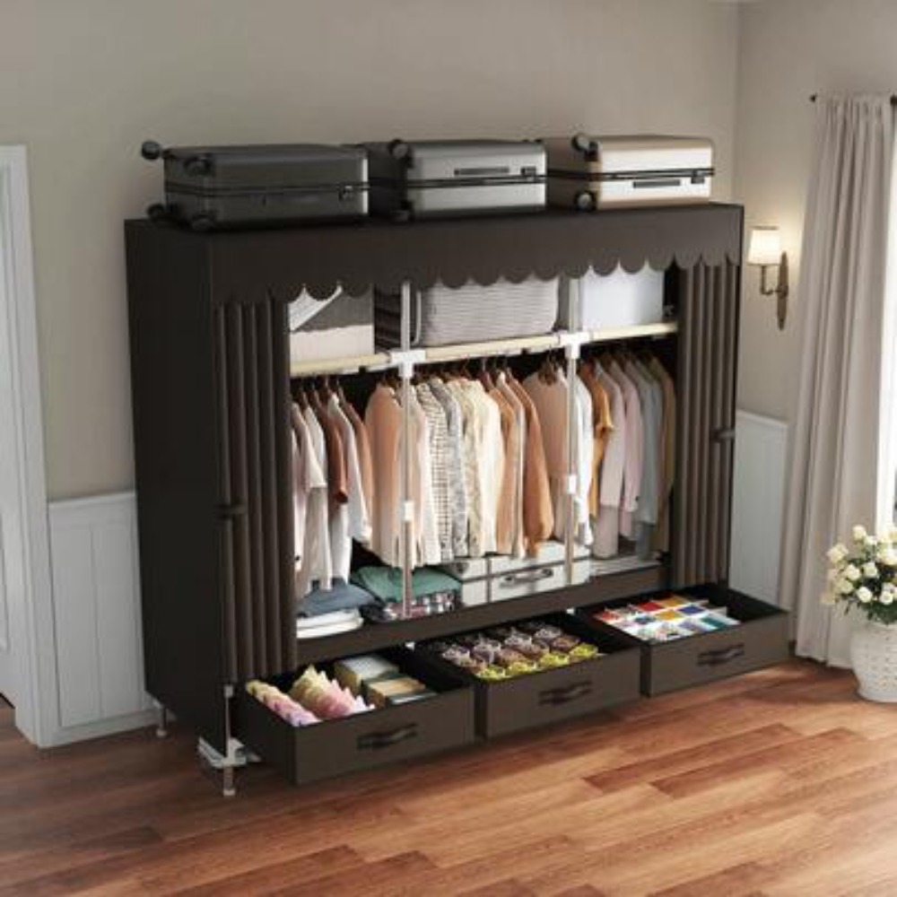 Portable Wardrobe Closet with  - đánh giá và giá Wardrobe Closet Portable Fabric Cover