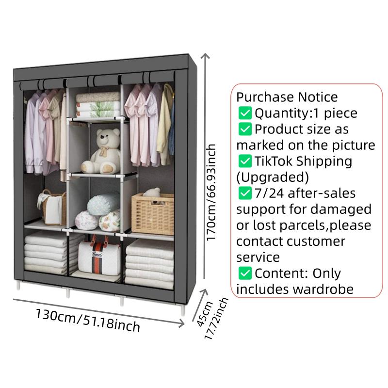 64 Inch Portable Clothes Wardr - đánh giá và giá Wardrobe Closet Portable Fabric Cover