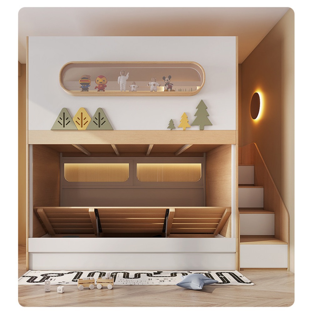 Space Capsule Treehouse Bunk B - đánh giá và giá Bunk Bed With Stairs And Slide