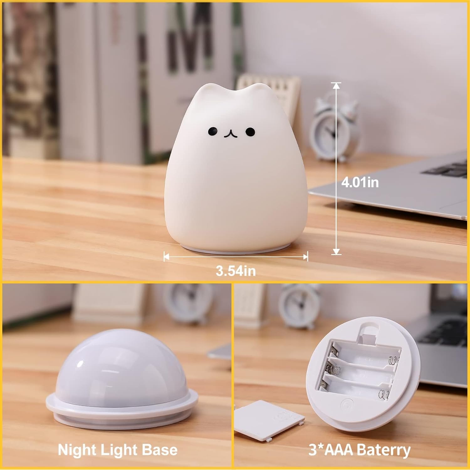Cute Cat Night Light RGB Color - đánh giá và giá Floating Nightstand With Led Light