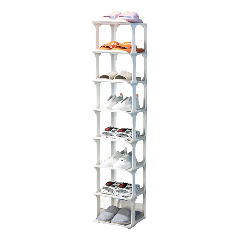 Multi-layer Plastic Shoe Rack  - đánh giá và giá Shoe Rack Cabinet Narrow Entryway