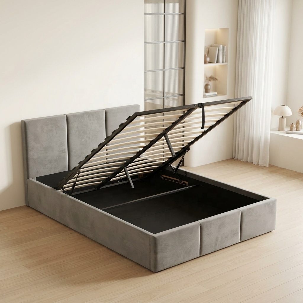 ^Free Sample Modern Soft Bed P - đánh giá và giá Gas Lift Storage Bed Hydraulic