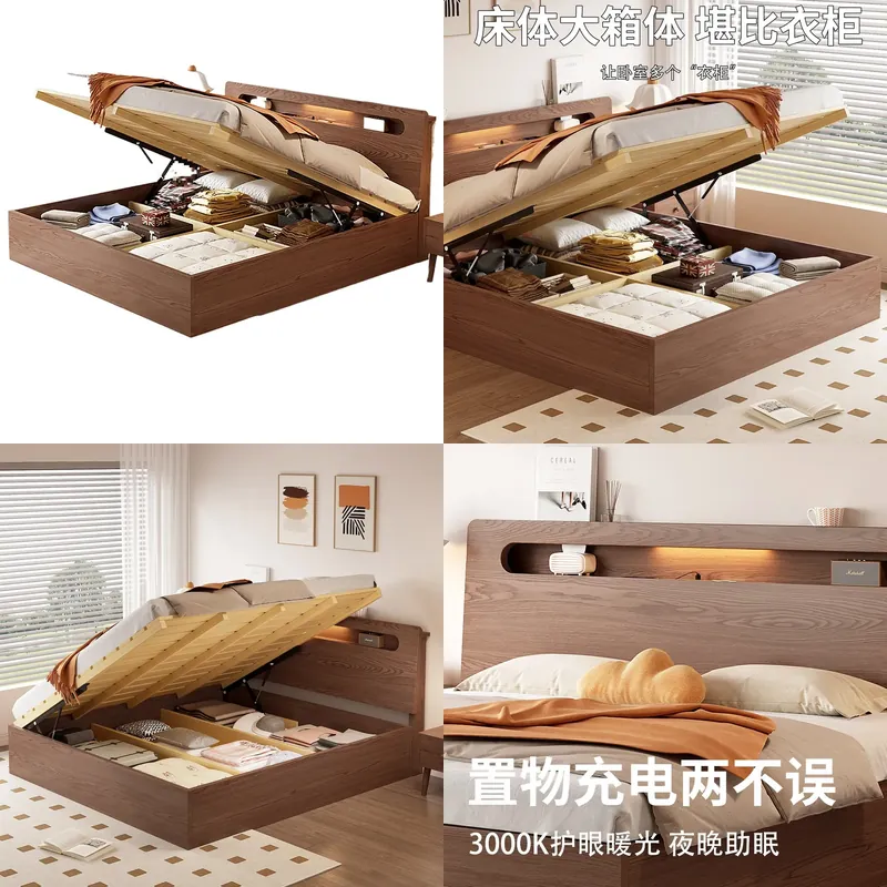 Modern Solid Wood Hydraulic St - đánh giá và giá Gas Lift Storage Bed Hydraulic