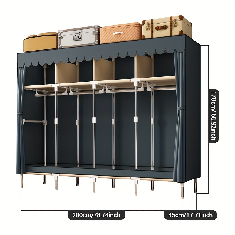 Metal Frame Portable Closet Or - đánh giá và giá Wardrobe Closet Portable Fabric Cover