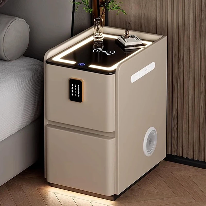 Night Stands With USB Ports LE - đánh giá và giá Solid Wood Nightstand 2 Drawers