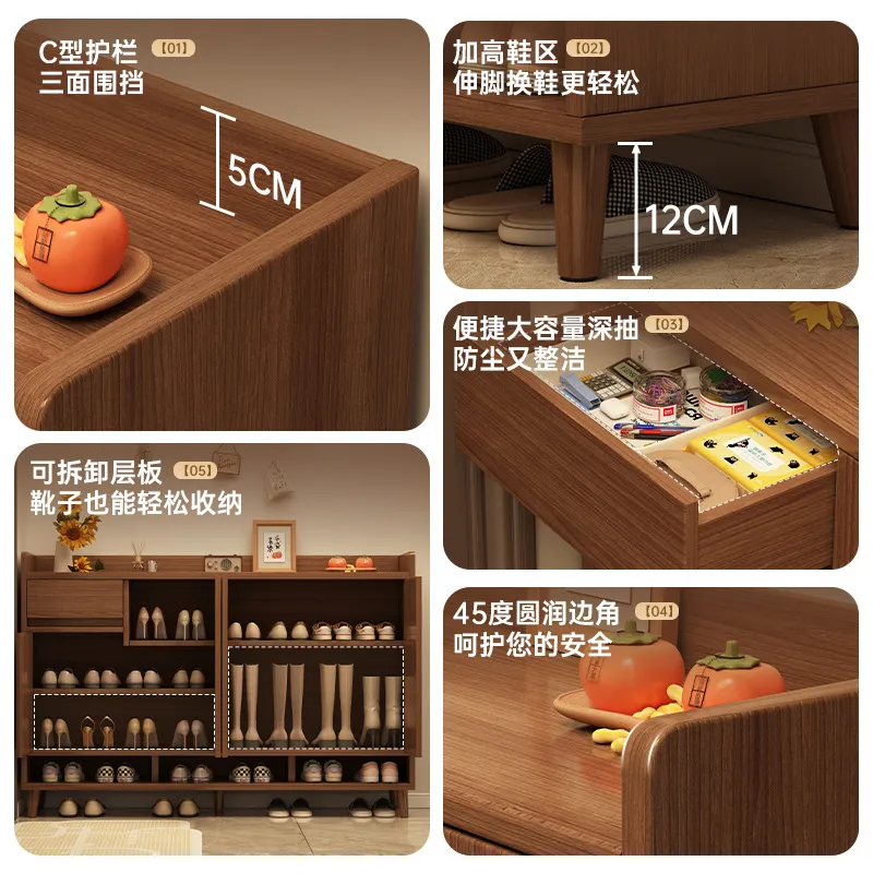 for Solid Wood Shoe Cabinet Na - đánh giá và giá Shoe Rack Cabinet Narrow Entryway