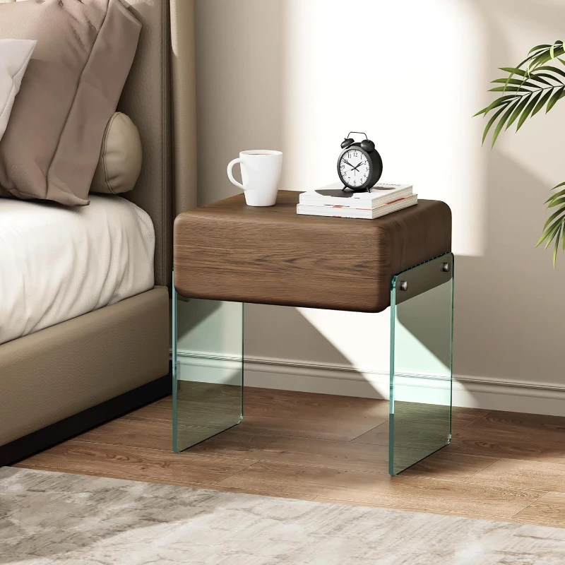 Nightstand Drawer Bedside Side - đánh giá và giá Solid Wood Nightstand 2 Drawers