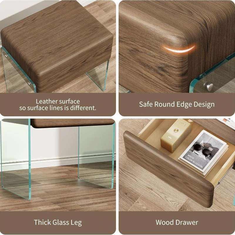 Nightstand Drawer Bedside Side - đánh giá và giá Solid Wood Nightstand 2 Drawers