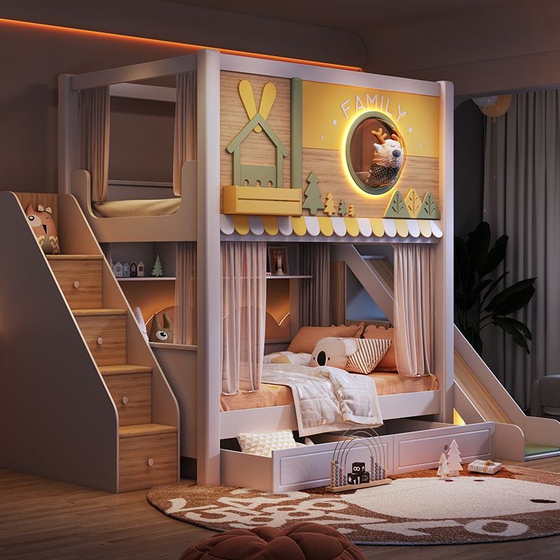 *Modern Forest Theme Kids Bunk - đánh giá và giá Bunk Bed With Stairs And Slide