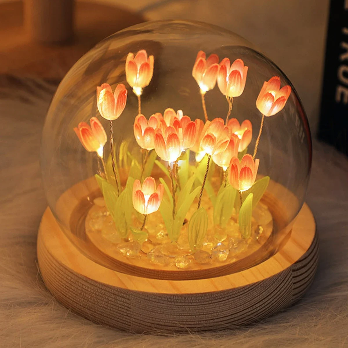 LED DIY Handmade Mini Tulip Ni - đánh giá và giá Floating Nightstand With Led Light