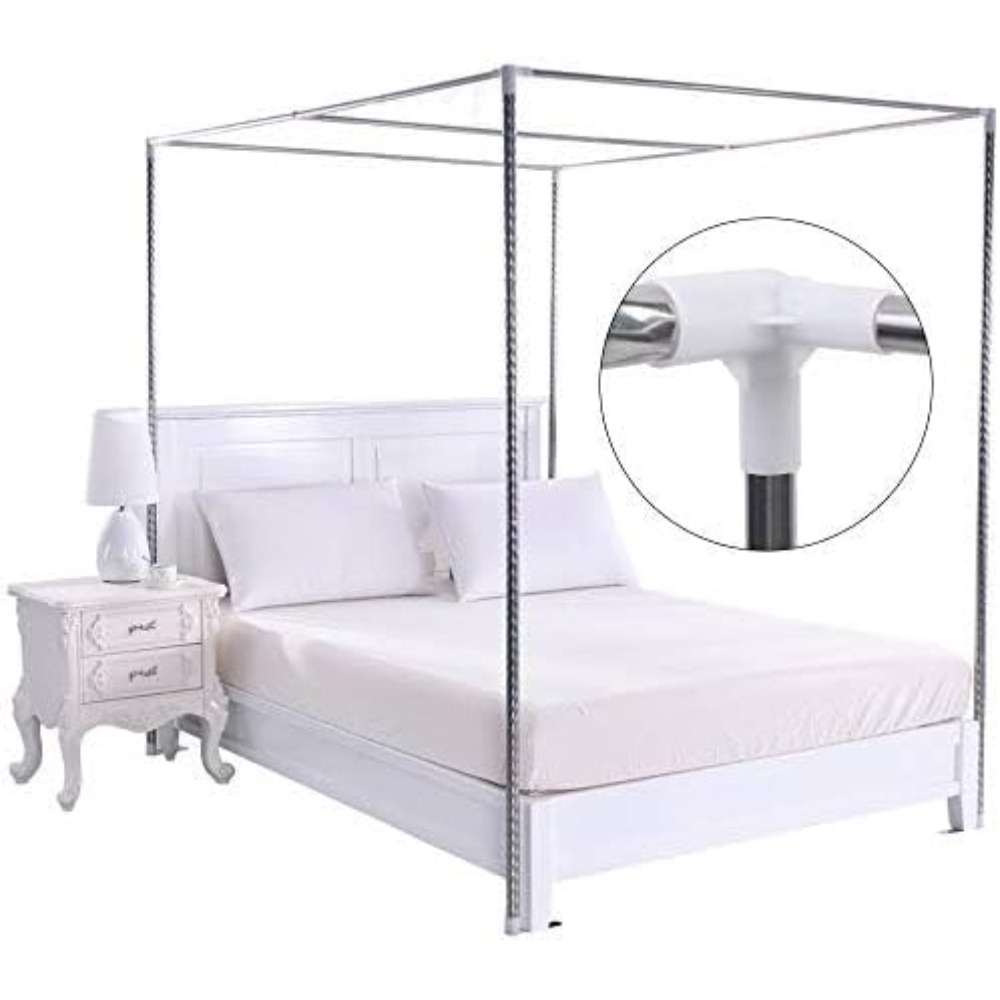 Stainless Steel Canopy Bed Fra - đánh giá và giá Canopy Bed Frame Metal Queen