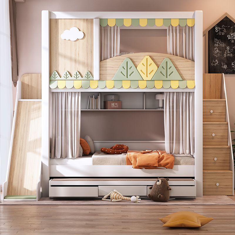 *Modern Nature Theme Kids Bunk - đánh giá và giá Bunk Bed With Stairs And Slide