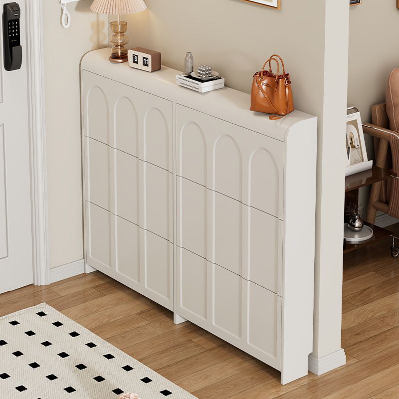 Shoe Cabinet, Modern Cream Woo - đánh giá và giá Shoe Rack Cabinet Narrow Entryway