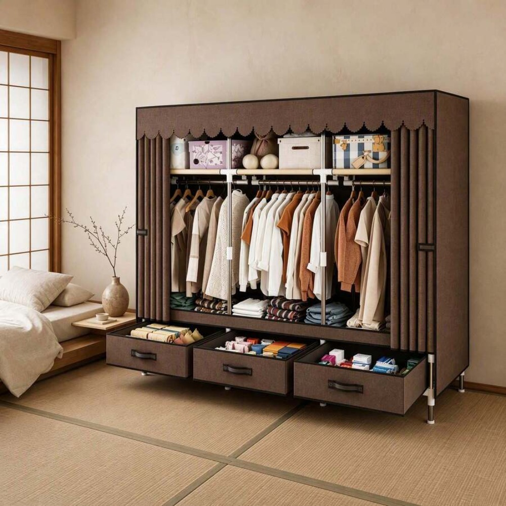 Portable Wardrobe Closet with  - đánh giá và giá Wardrobe Closet Portable Fabric Cover
